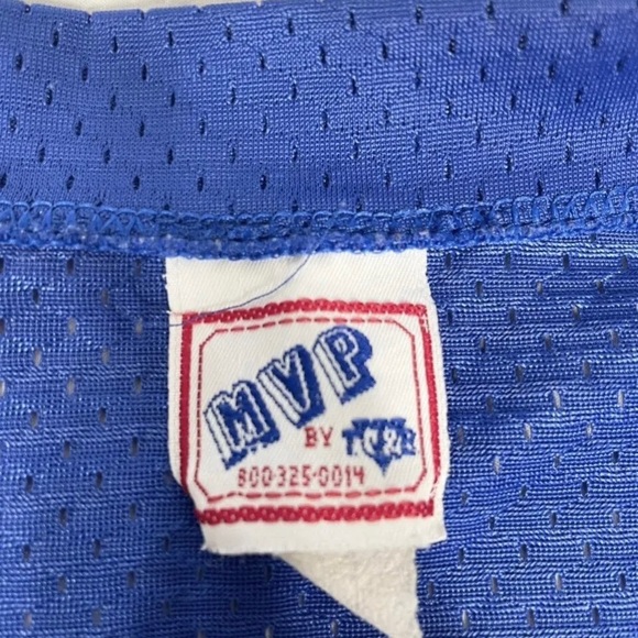 VTG Texas Rangers MVP Brand Blue Baseball Jersey Made In USA..See Measurements. - Picture 4 of 9